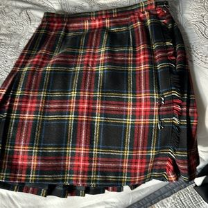 Brendella tartan wool kilt skirt